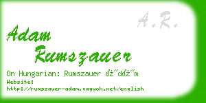 adam rumszauer business card